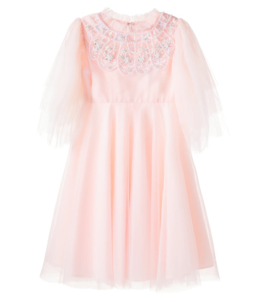 Tulip Twirl beaded tulle dress