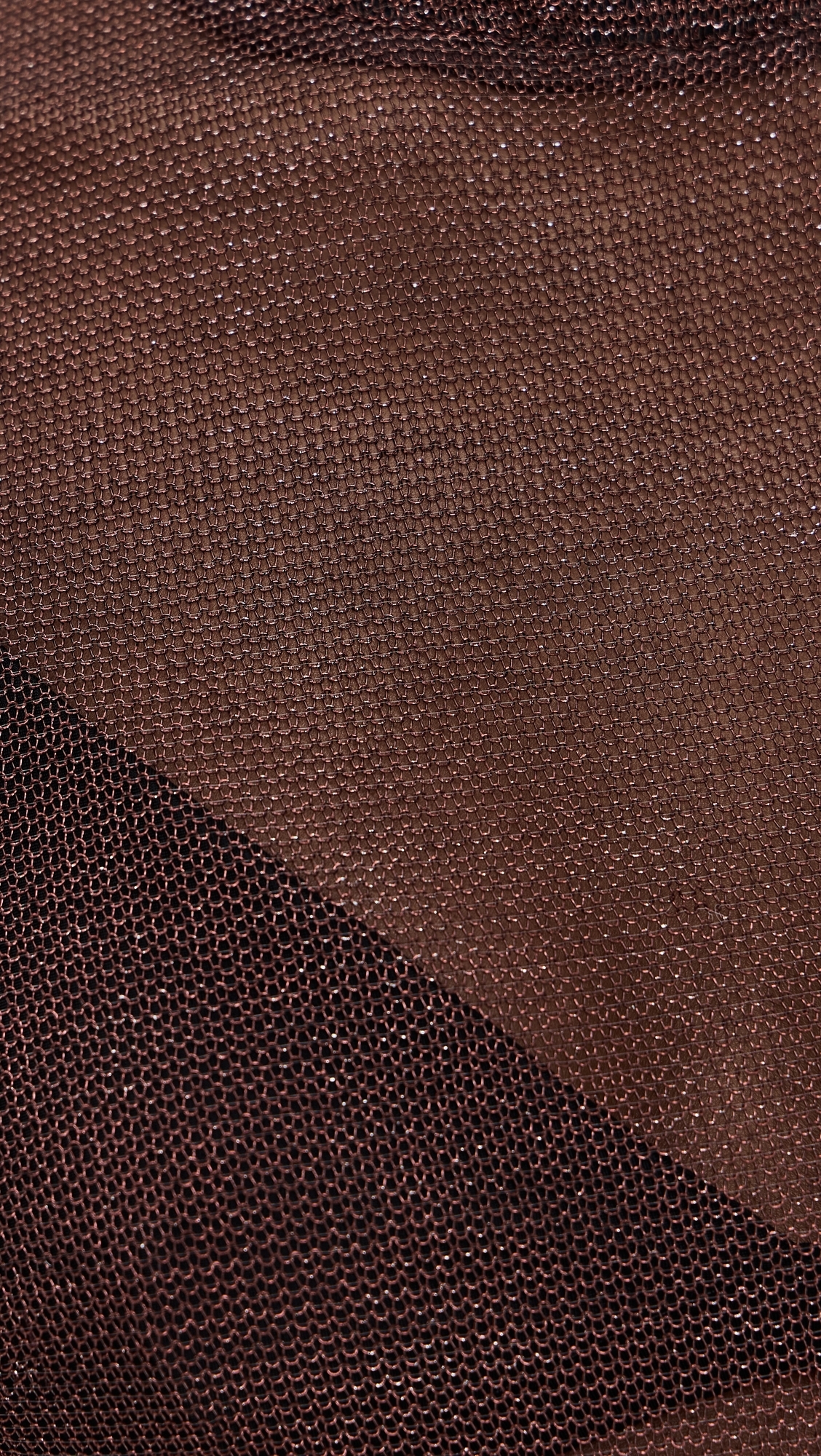 Mesh Sleeveless Dress Metallic Brown