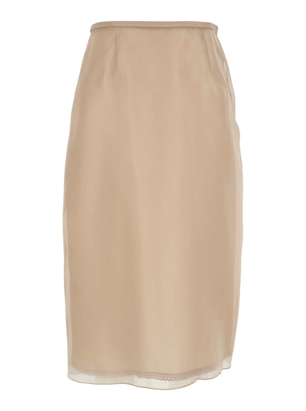 Technical Polyester Skirt — Beige