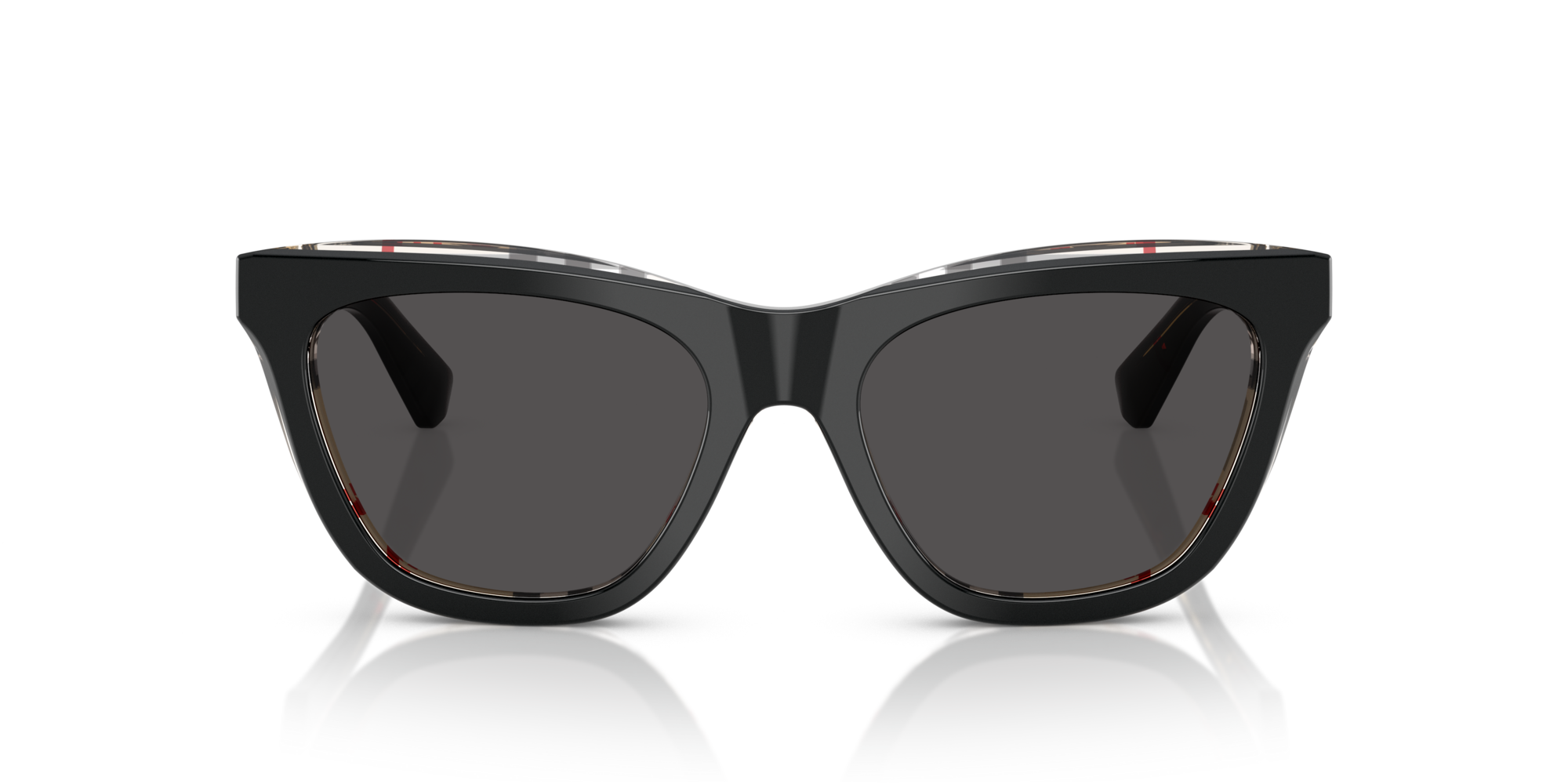 Burberry Woman Burberry BE4435 412187 Sunglasses Acetate Black Grey Cat Eye Norma