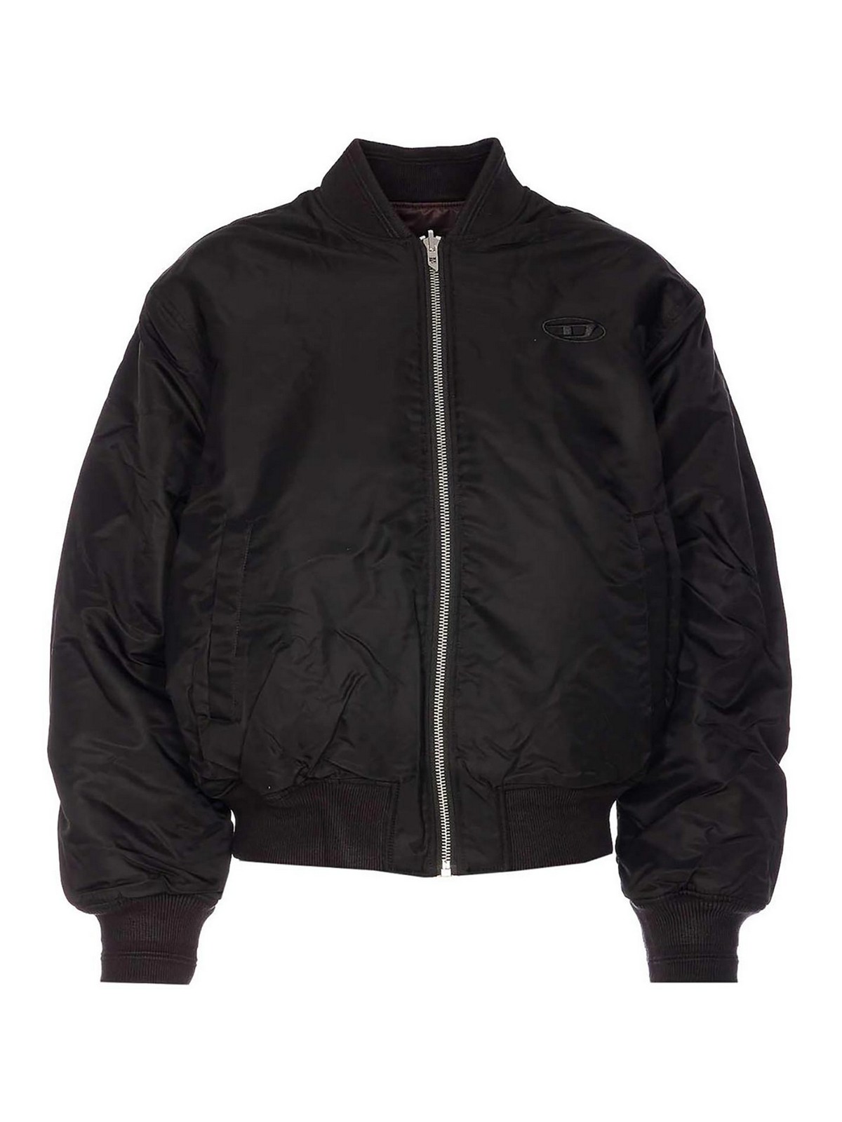 Padded bomber jacket with Oval D embroidery - Winter Jackets - Man - Black