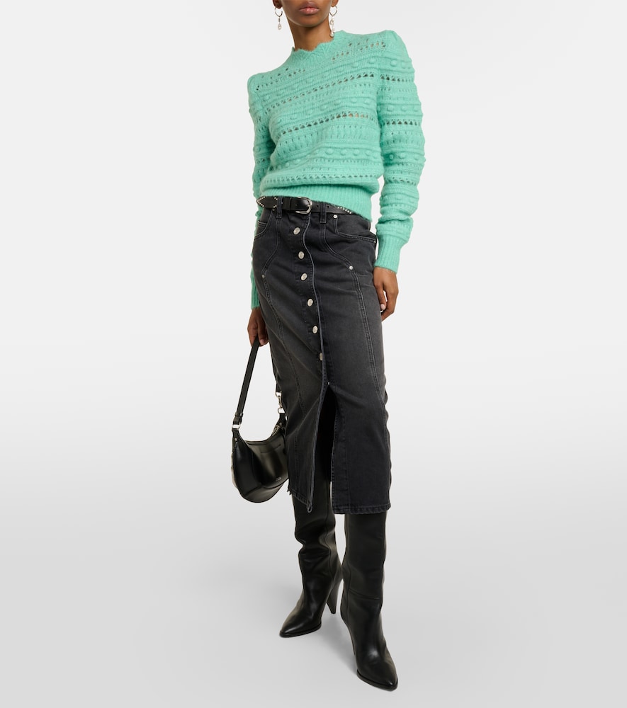 Vandy denim midi skirt