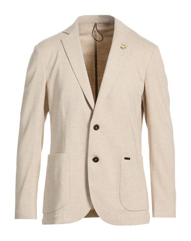 Man Blazer Beige Size 40 Viscose, Polyamide, Elastane