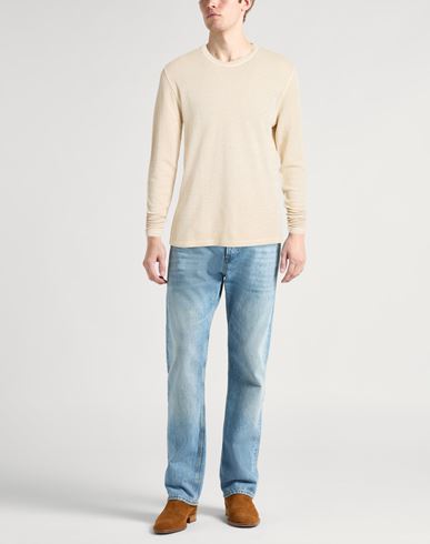 Man Sweater Beige Size S Linen, Cotton, Elastane