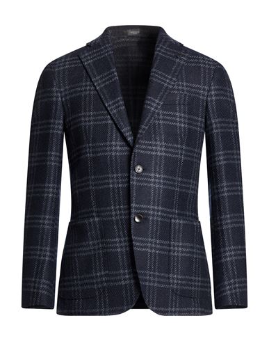Man Blazer Navy Size 44 Virgin Wool, Polyamide