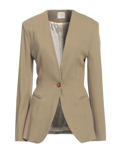 Alysi Chocolat Woman Blazer Sand Size 0 Cotton, Polyamide, Elastane