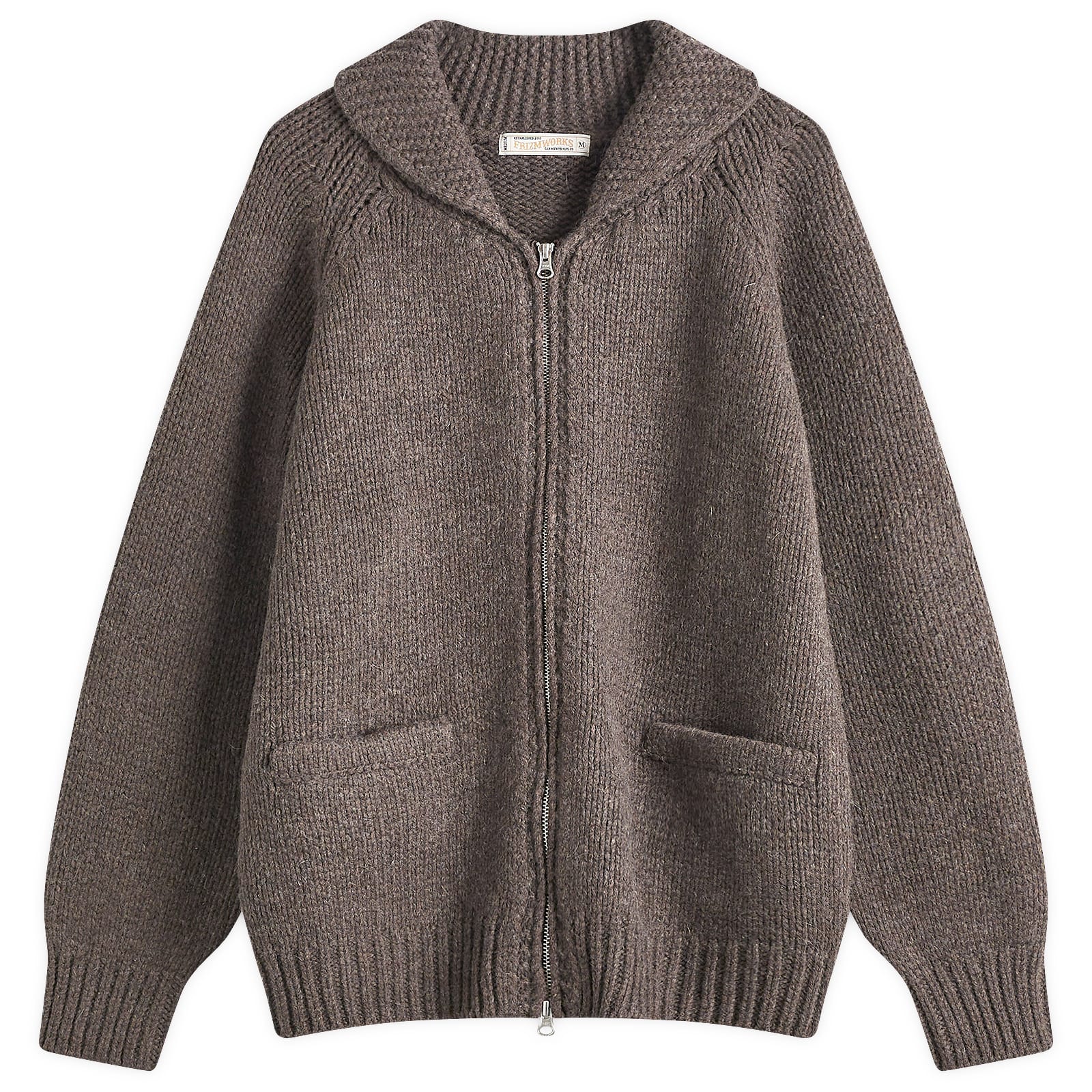 Men's Cowichan Zip Up Cardigan Sephia