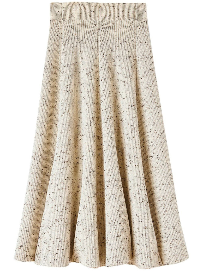 Fine Speckled Wool Skirt