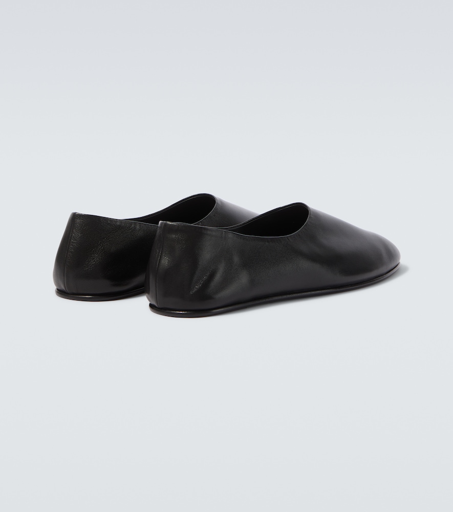 Ballerino leather slip-on shoes