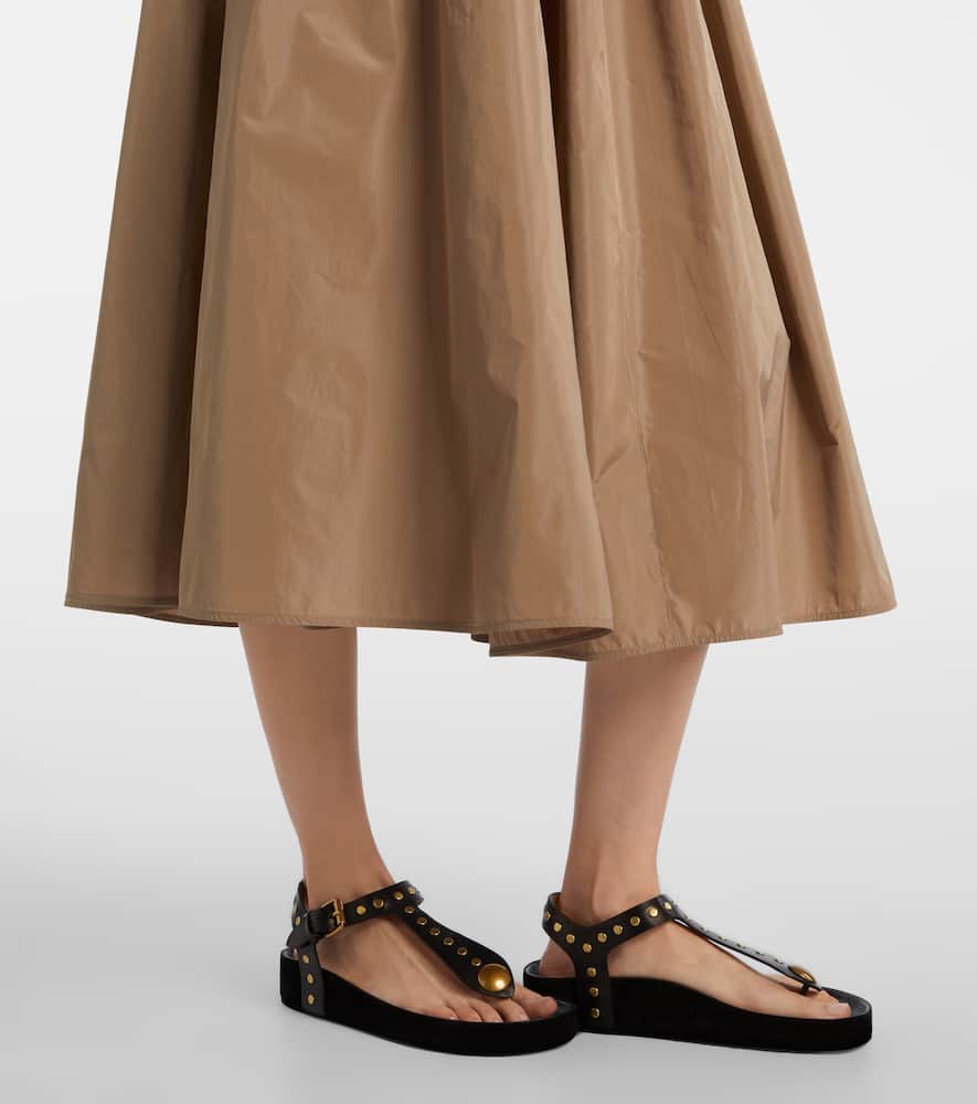 Lonza taffeta midi skirt