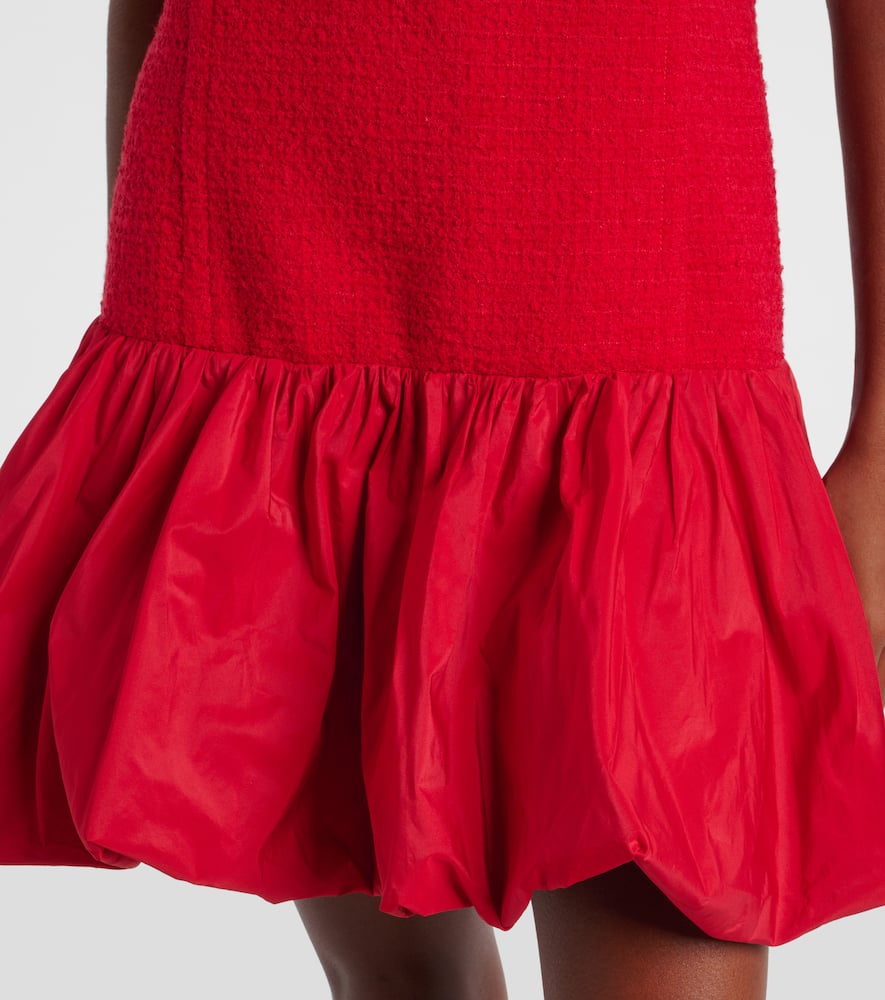 Tweed and faille minidress