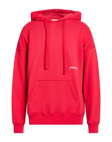 Man Sweatshirt Red Size L Cotton
