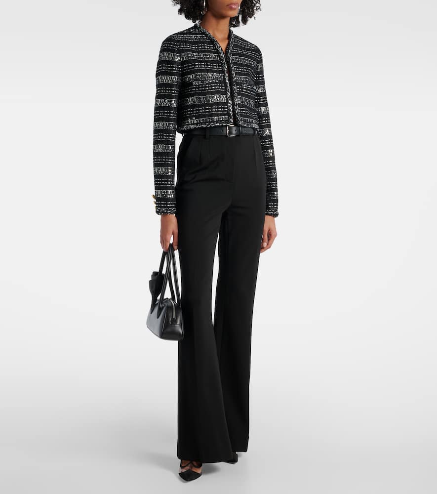 Cropped lamé jacket