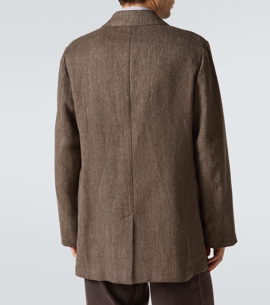 Sharp DB linen and cotton blazer