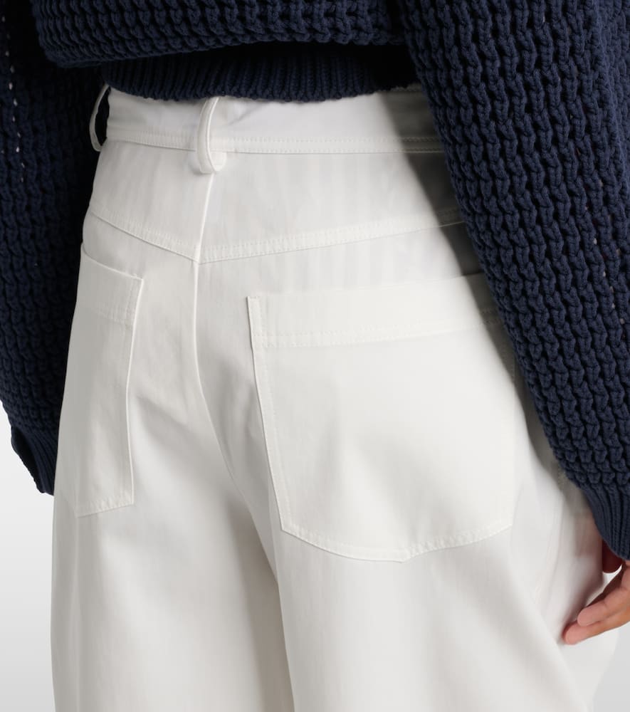 Cotton wide-leg pants