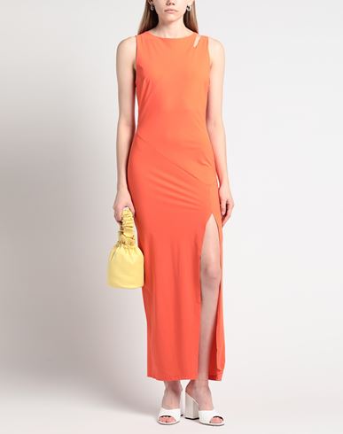 Woman Maxi dress Orange Size 1 Polyamide, Elastane