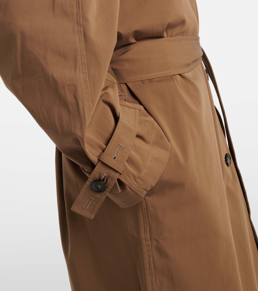 Belted cotton trench coat