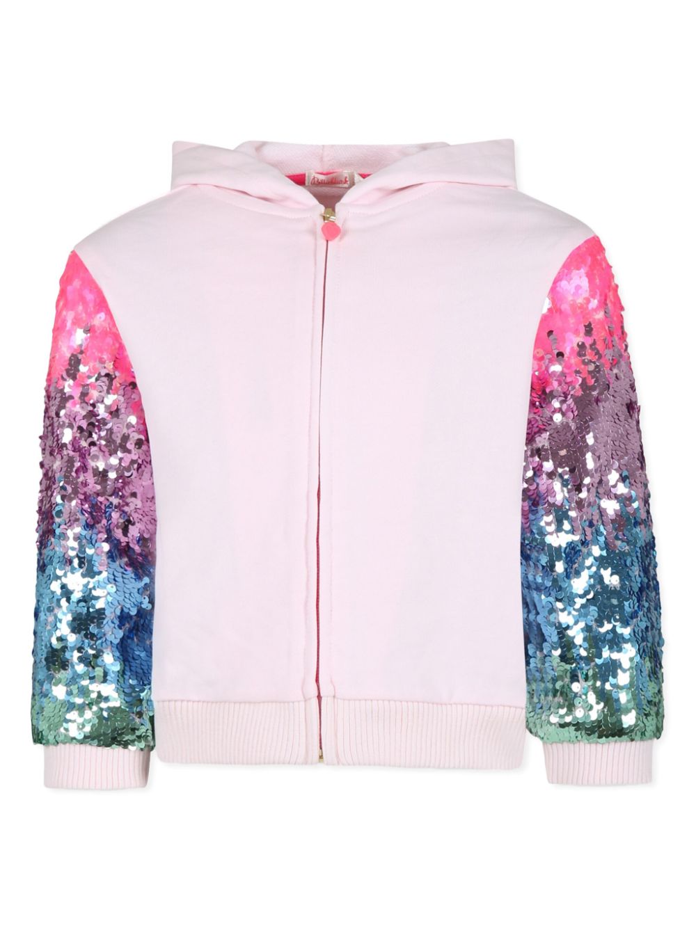 Sequin-sleeve hoodie - Pink