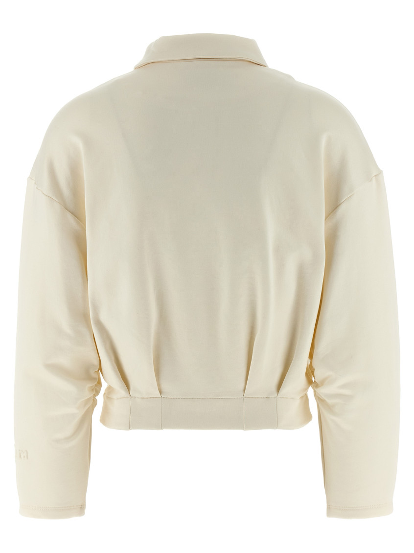 Argenta - Cropped Silk And Cotton Sweatshirt