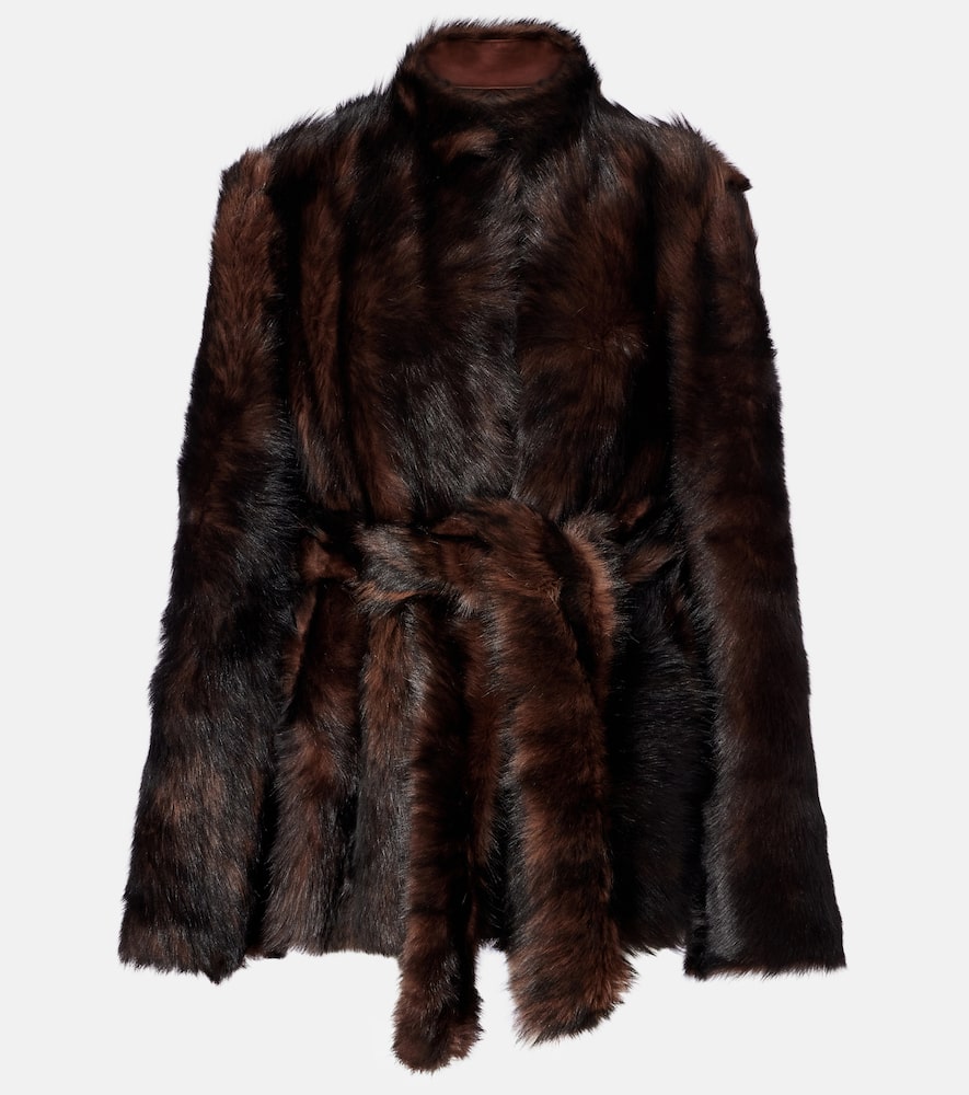 Elsa shearling wrap coat