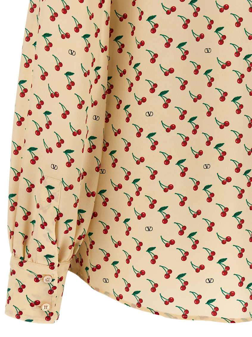 Valentino Garavani - Cherryfic Shirt And Blouse Beige