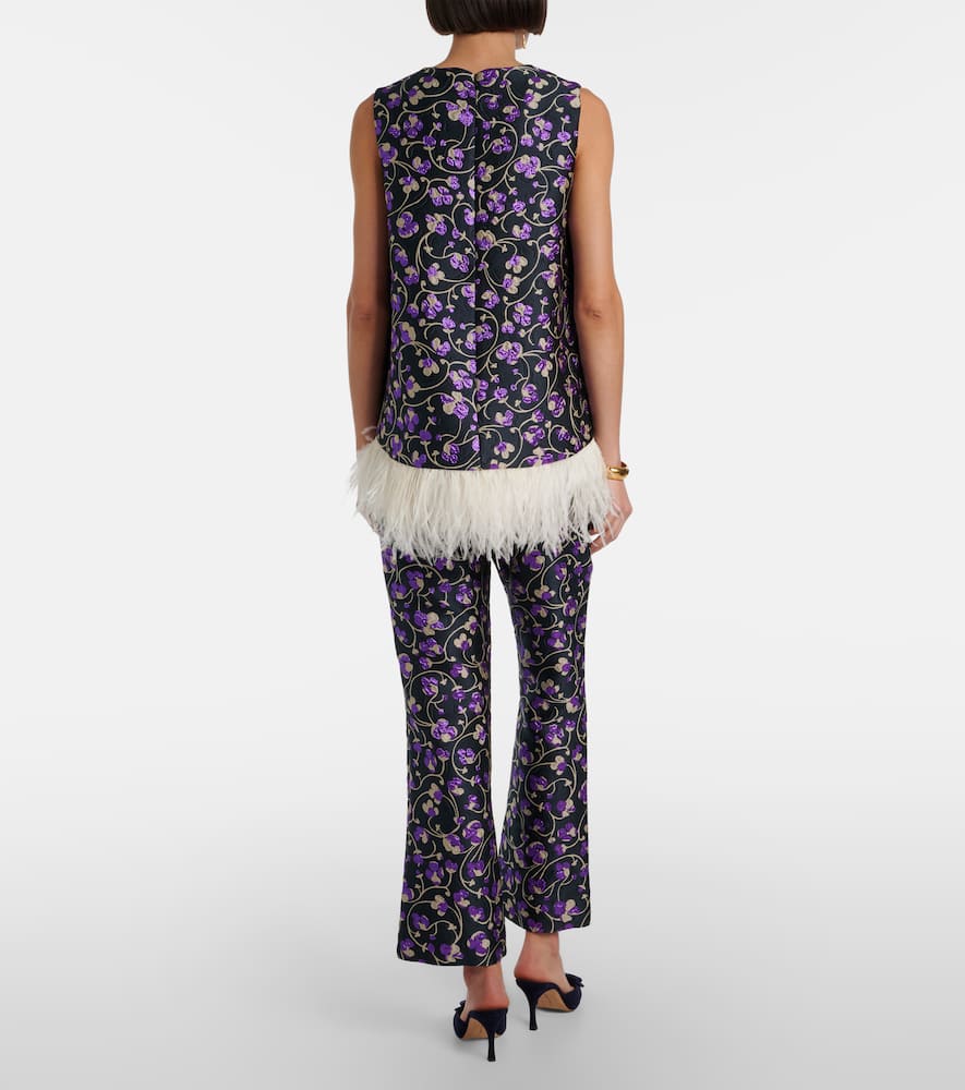 24/7 Honeysuckle jacquard straight pants