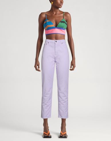 Woman Pants Lilac Size 29 Cotton