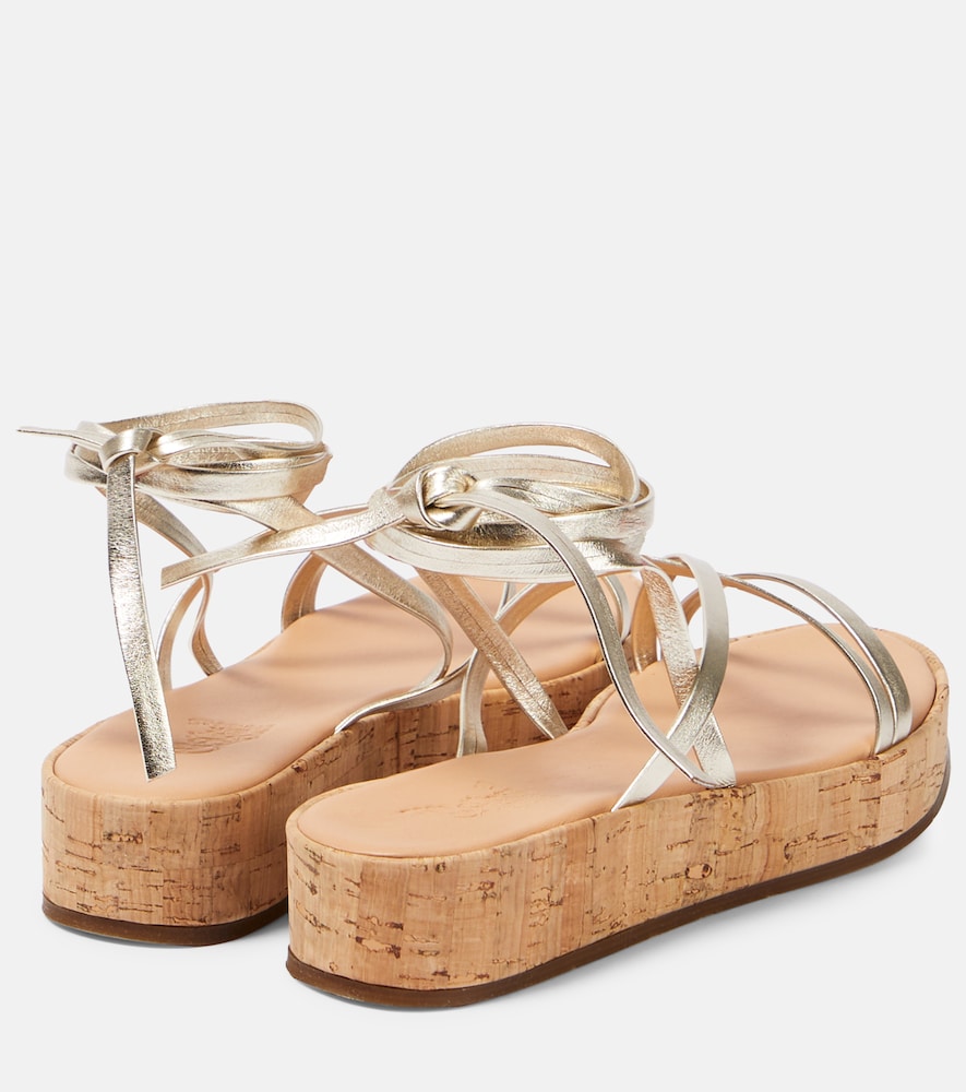 Morfi cork and leather platform sandals