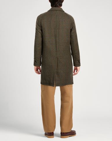 Man Overcoat & Trench Coat Military green Size 40 Virgin Wool