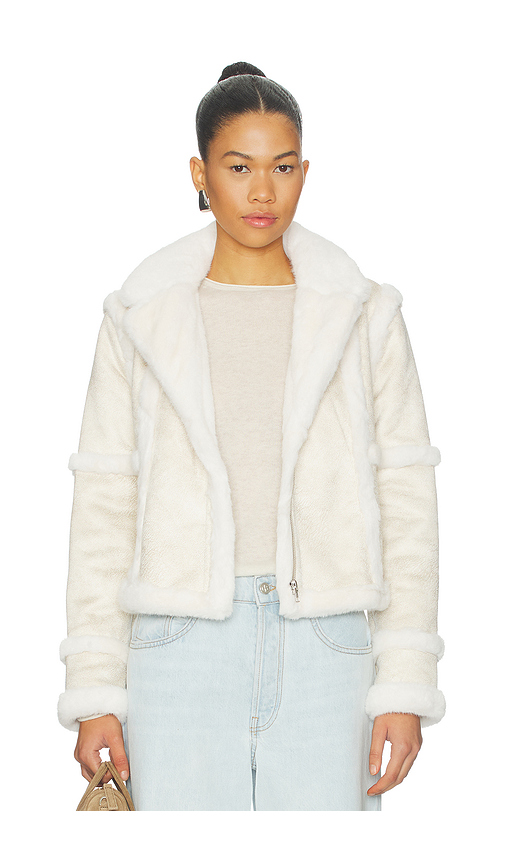 Unreal Fur Talamasca Jacket in Cream. L. Also in M