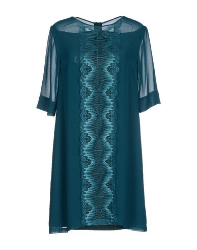 Woman Mini dress Deep teal Size L Polyester, Elastane