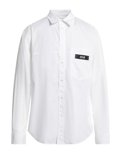 Versace Jeans Couture Man Shirt White Size 34 Cotton
