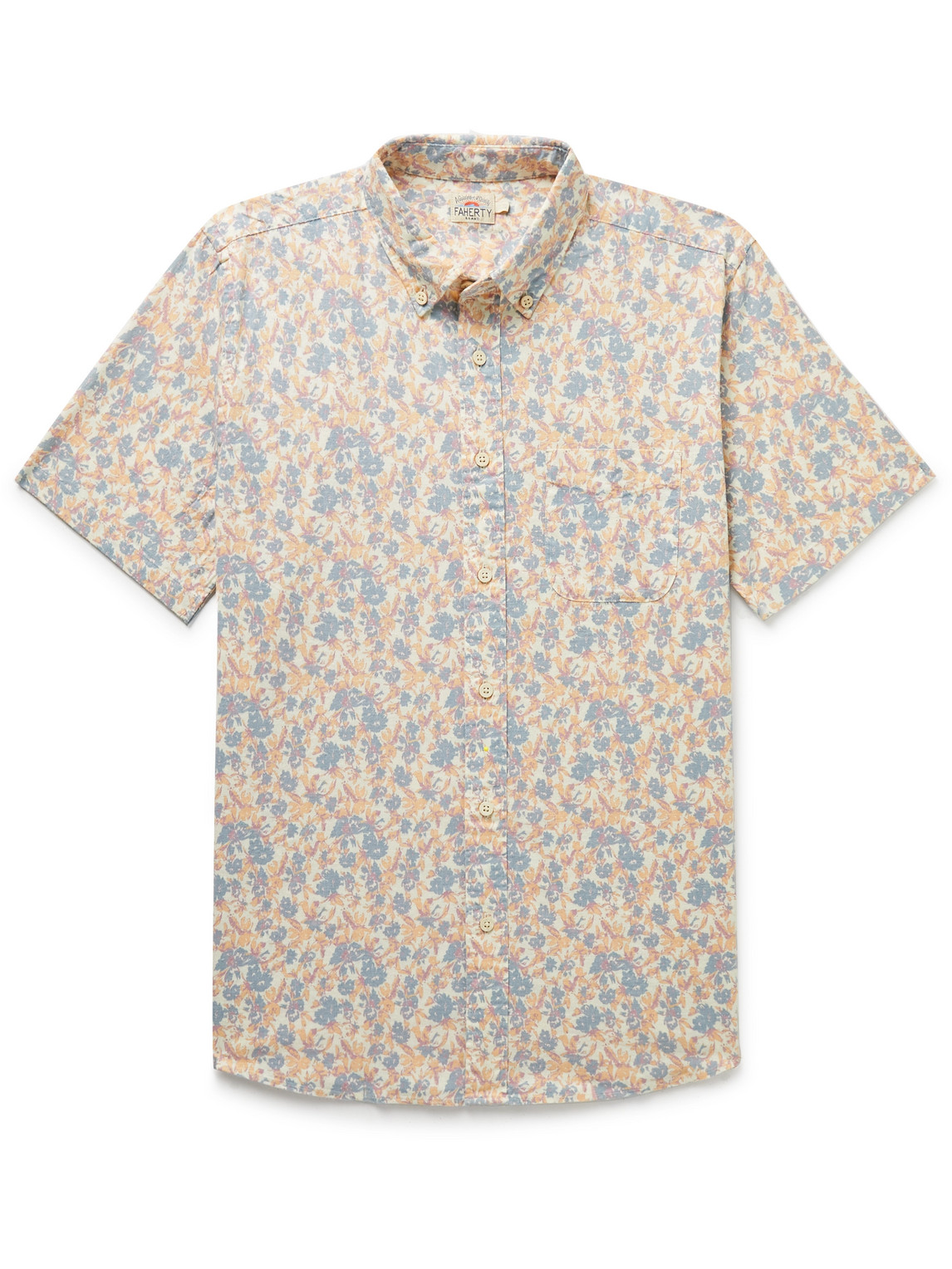 Breeze Slim-Fit Floral-Print Hemp-Blend Shirt - Men - Neutrals - L