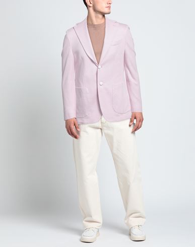 Man Blazer Pink Size 34 Cotton, Polyamide