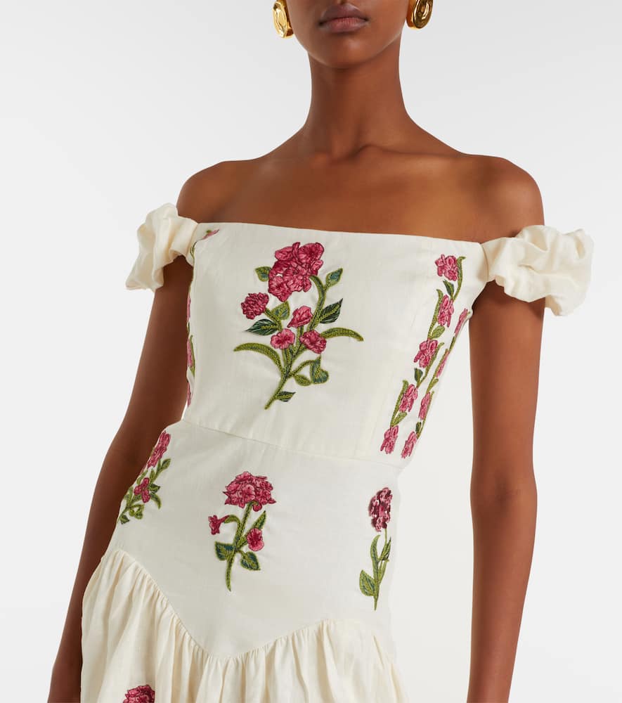 Siembra embroidered linen maxi dress
