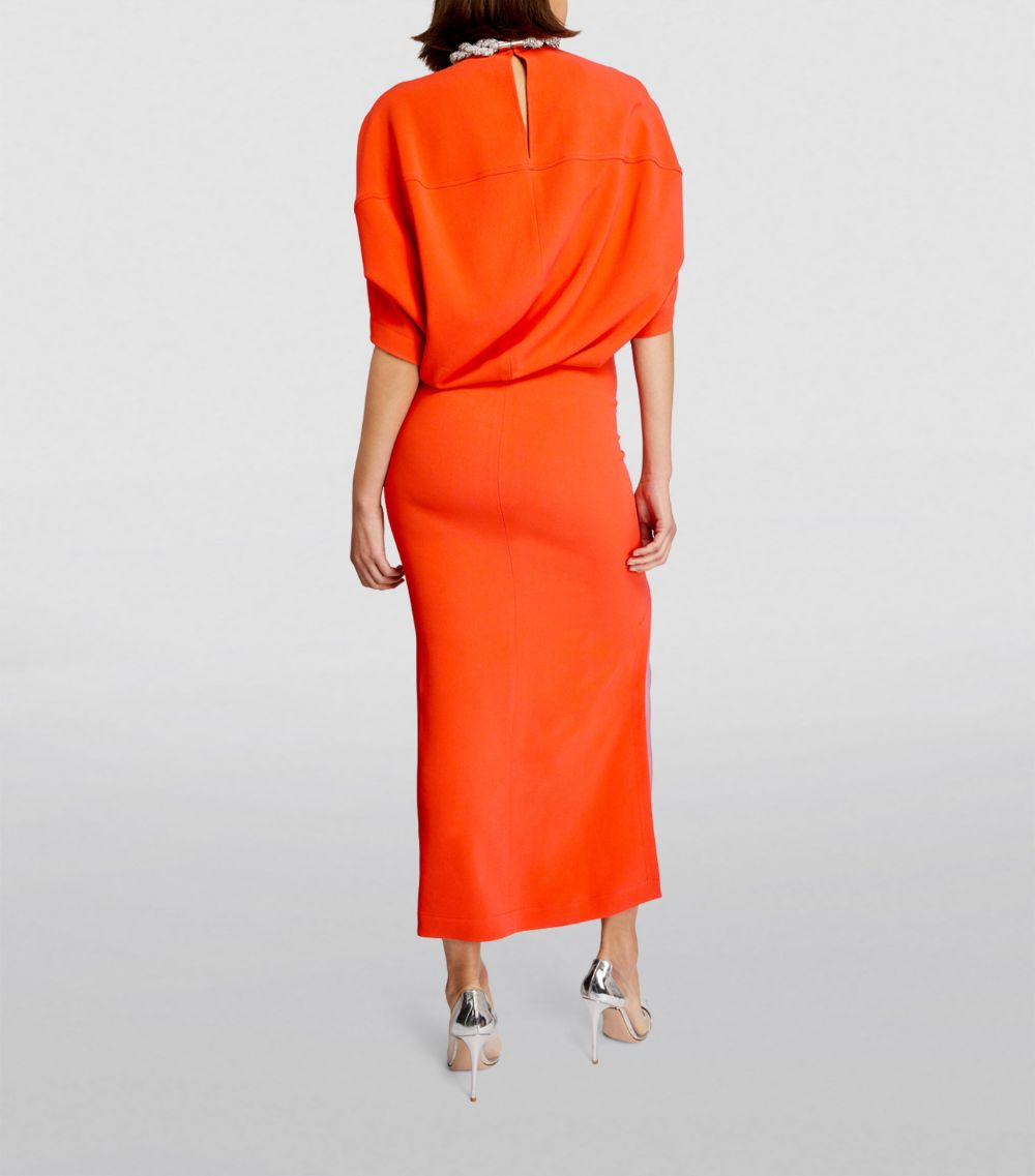 Embellished Neckline Maxi Dress