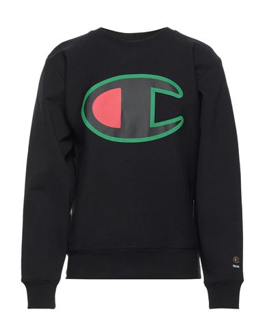 Man Sweatshirt Black Size S Cotton, Polyester