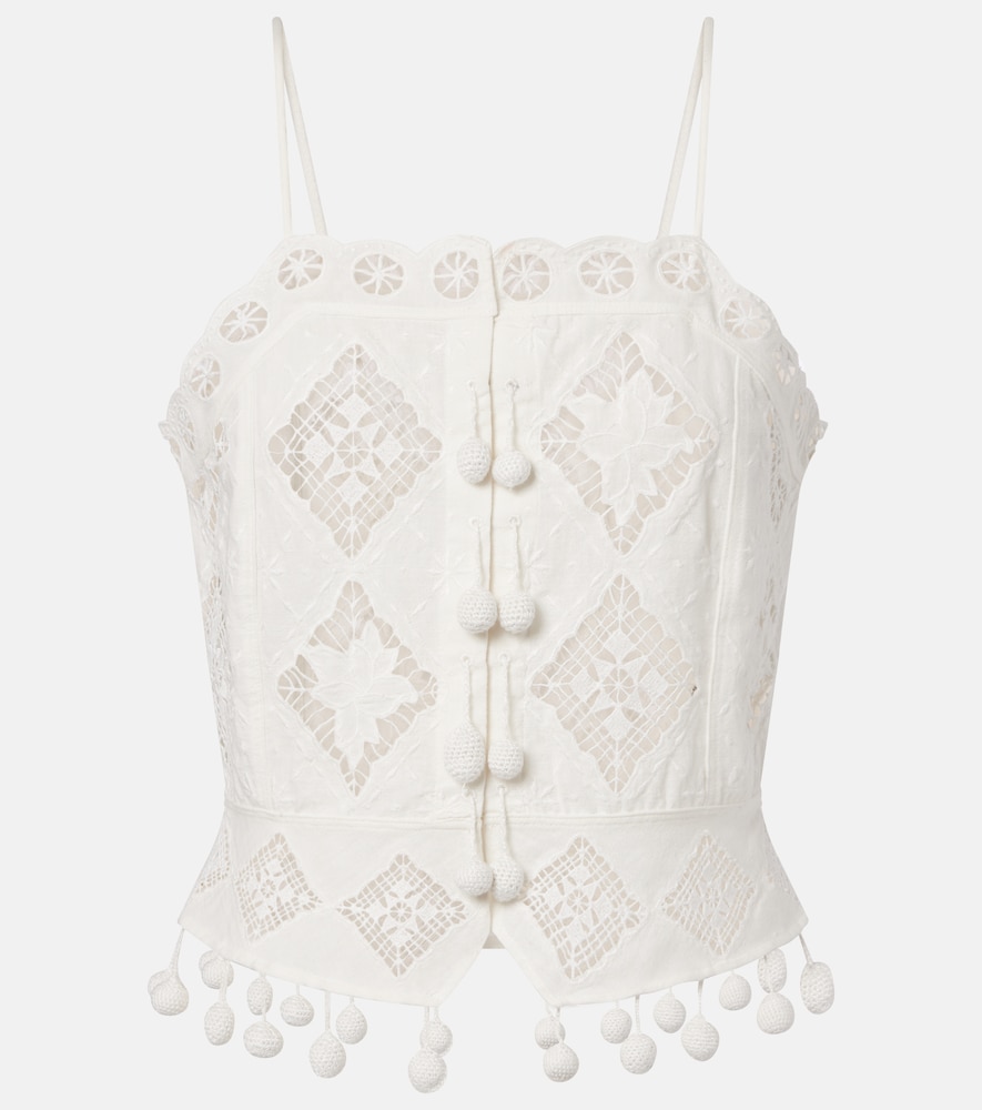 Nellsy cotton and linen crop top
