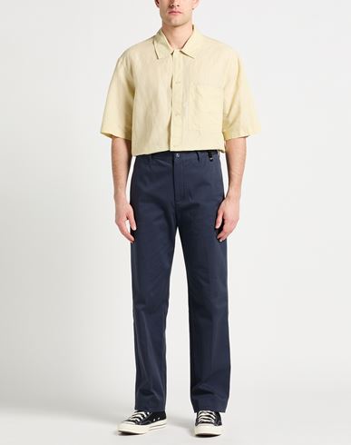 Man Pants Navy Size 32 Cotton, Elastane