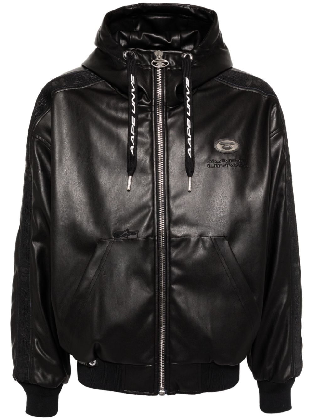 Faux-leather jacket - Black