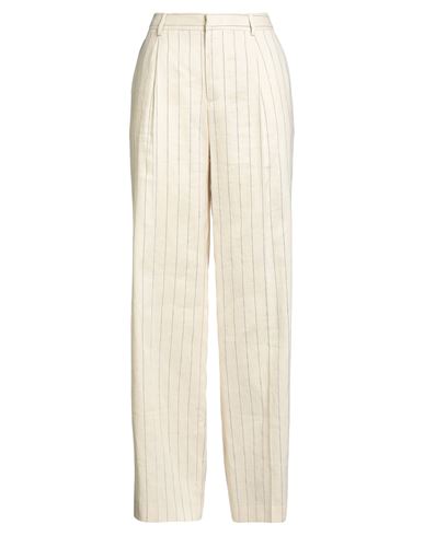 Woman Pants Beige Size 10 Linen, Cotton
