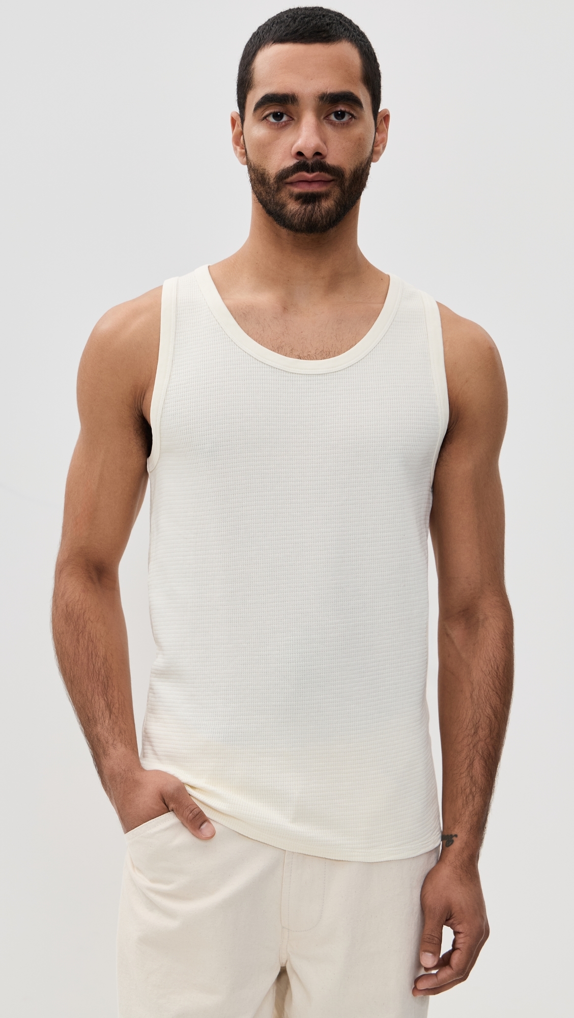 Knickerbocker Box Knit Tank Milk