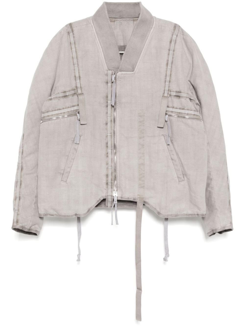 Zip-up bomber jacket - Grey