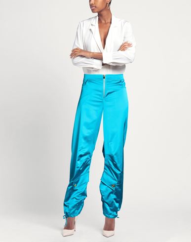 Woman Pants Turquoise Size M Polyester, Elastane
