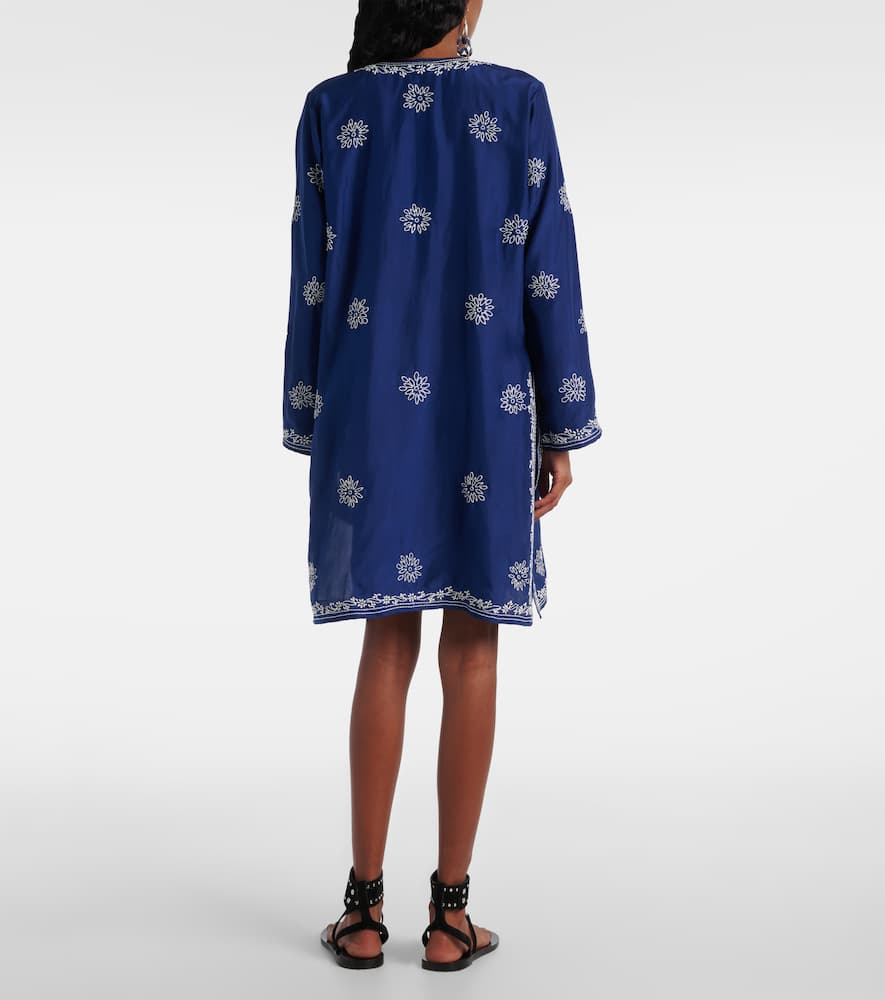 Embroidered silk tunic