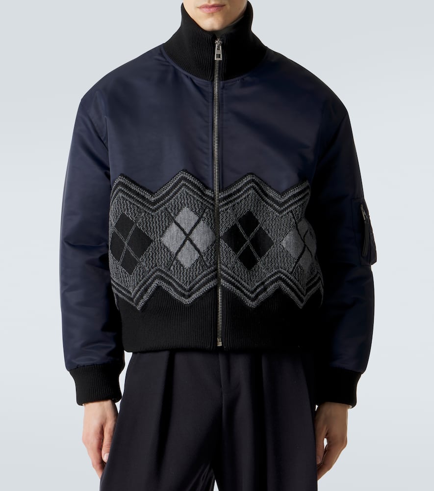 Argyle technical twill jacket