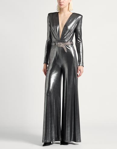 Woman Jumpsuit Grey Size 6 Polyester, Elastane