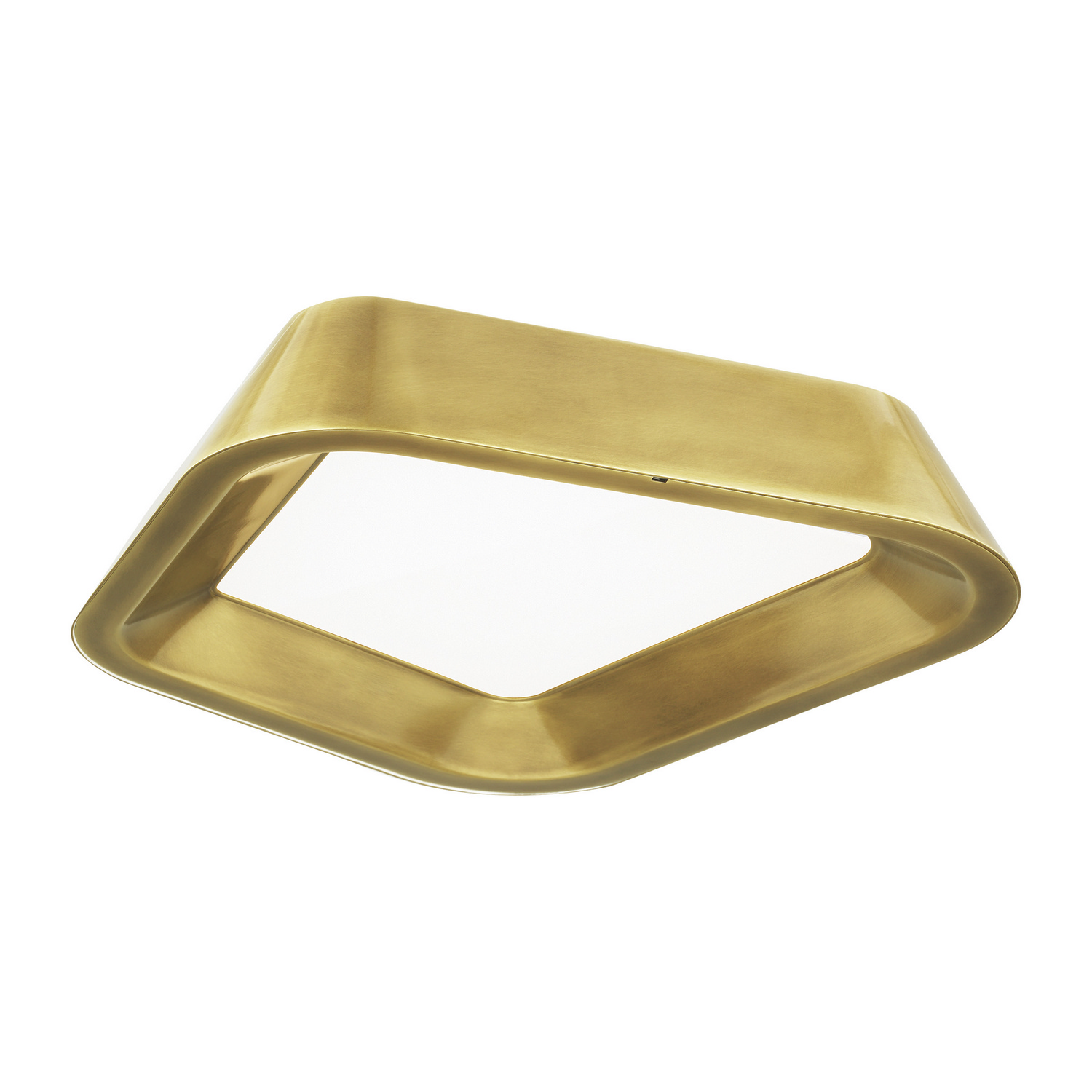 Rhonan 1-Light 3.00"H LED Flush Mount in Plated Bra