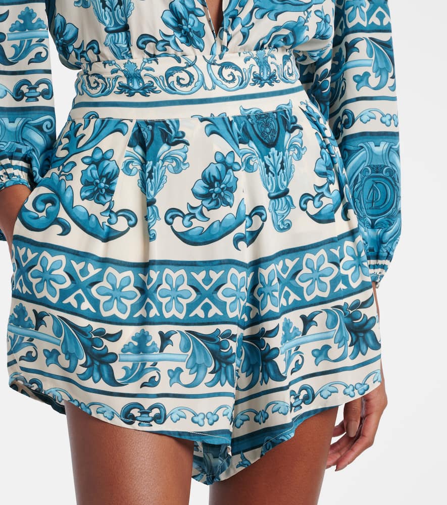 Printed high-rise shorts