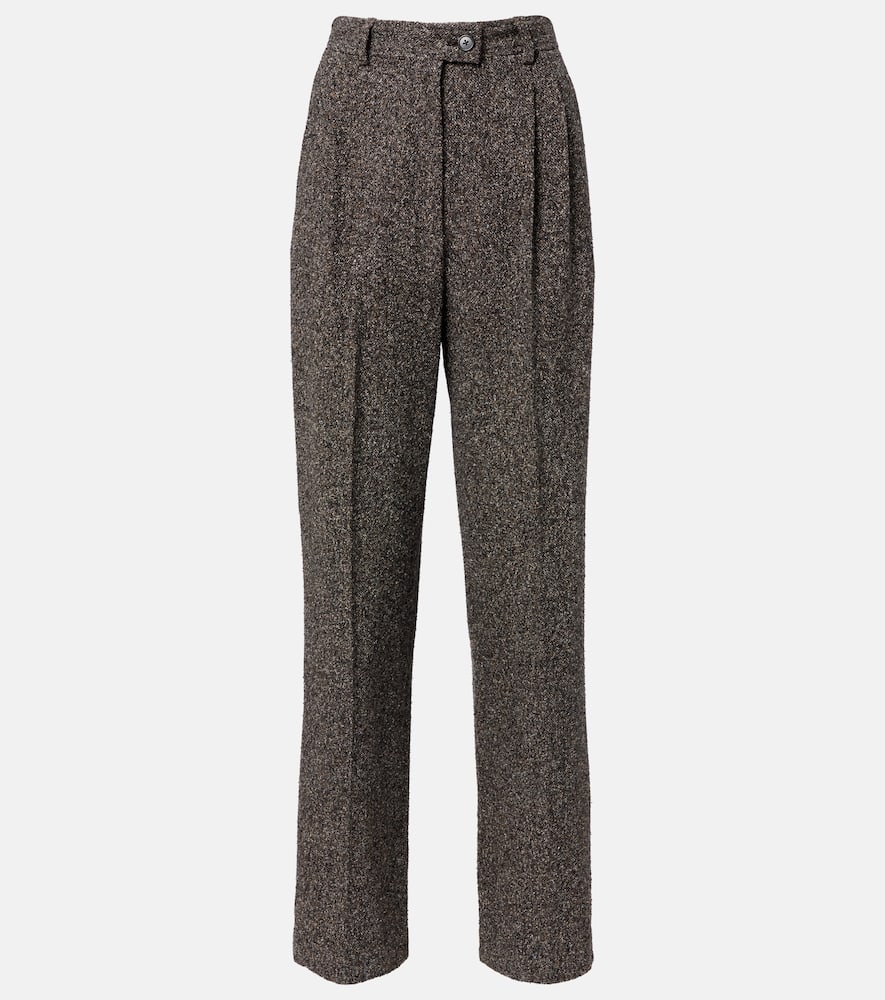 Virgil silk-blend tweed wide-leg pants